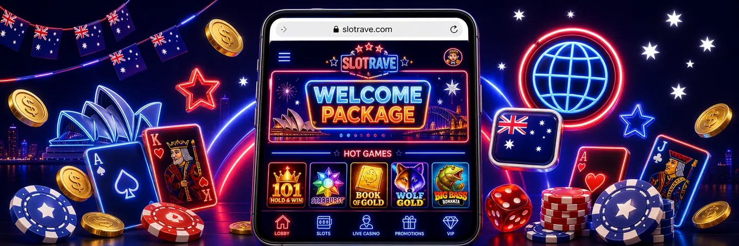 Slotrave mobile website in Chrome and Safari
